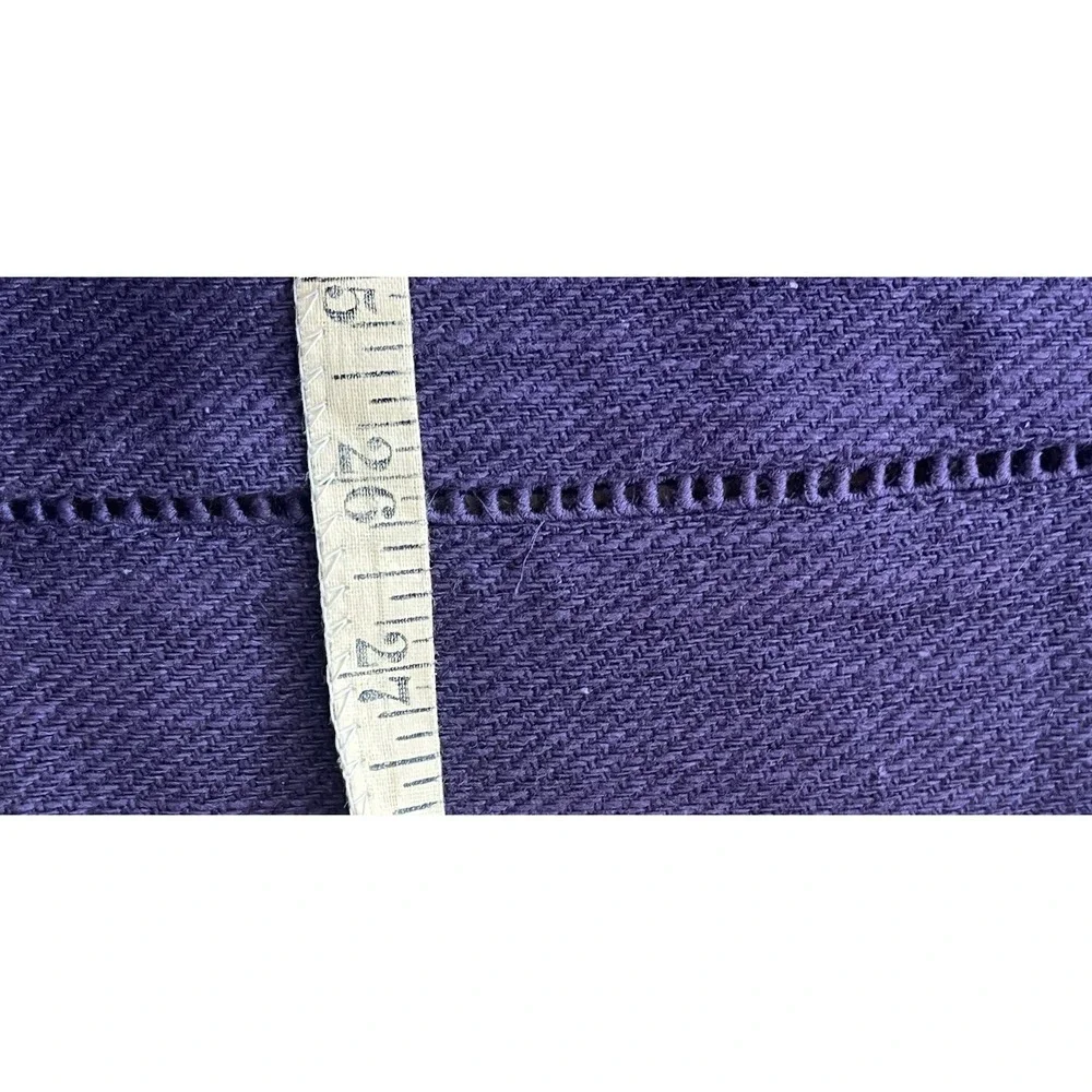 Ralph Lauren Surrey Garden Purple‎ Euro Sham Plum Hemstitch Linen Cotton 26x26